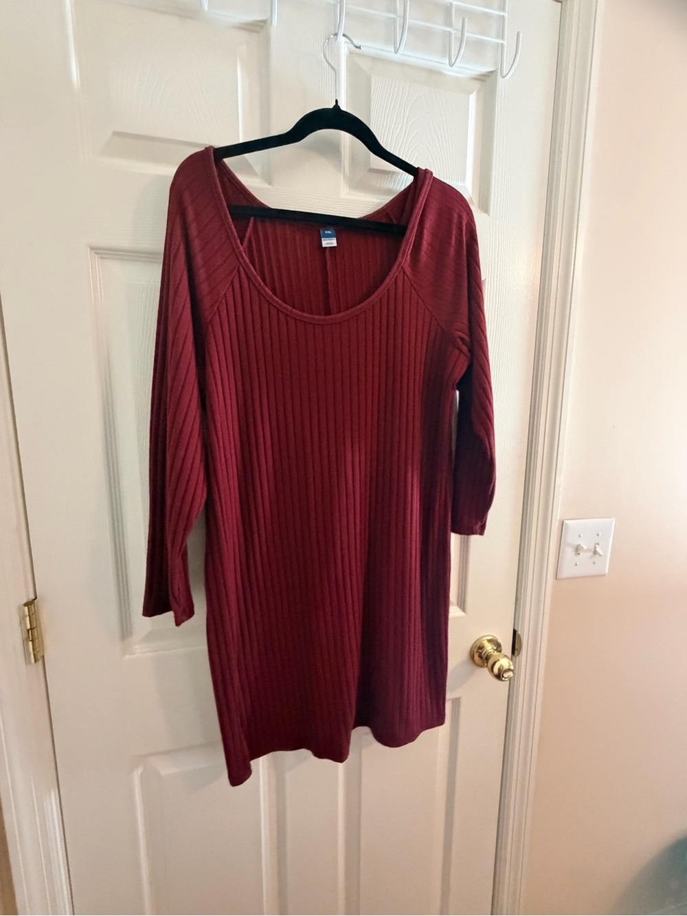 Old Navy Ribbed Scoop-Neck Tunic Top - Wine